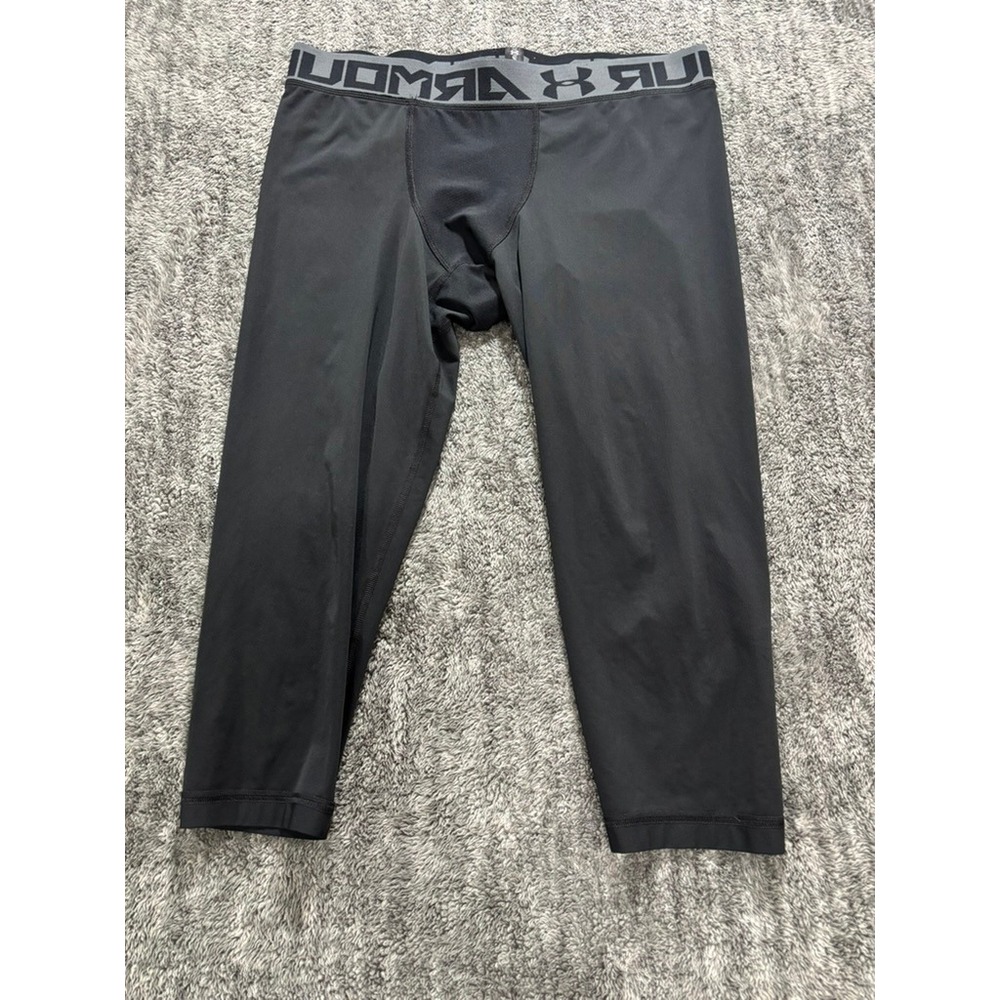 Under Armour HeatGear Compression Tights Mens XXL Black Athletic Leggings Gym